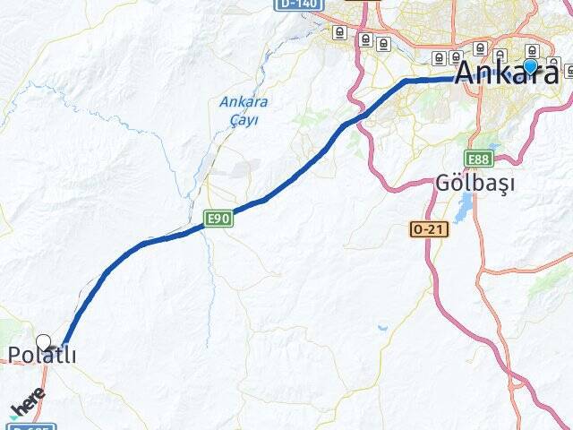 Türközü Polatlı YHT Garı Arası Kaç Km - Yol Tarifi