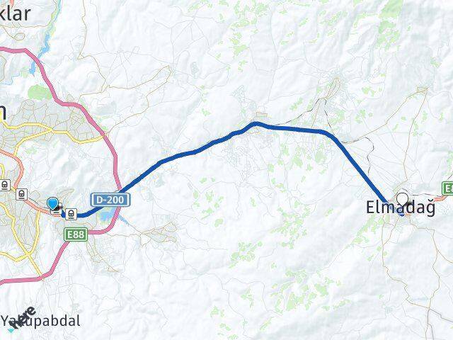 Üreğil Elmadağ Arası Kaç Km - Yol Tarifi
