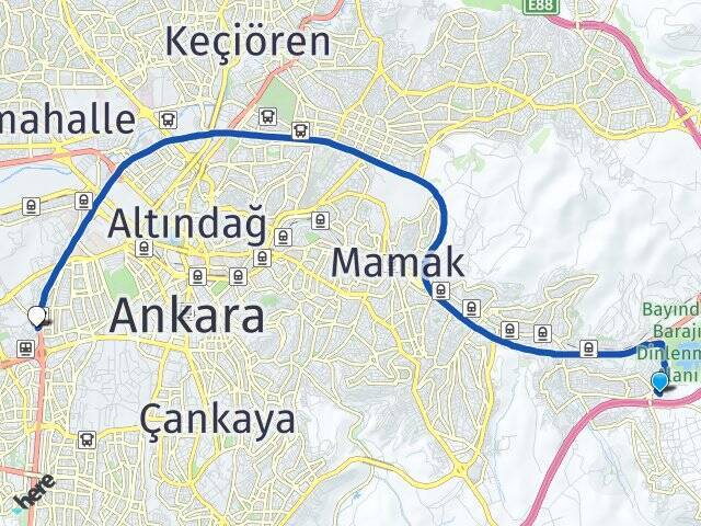 Yeni Bayındır Ankara AŞTİ Otogarı Arası Kaç Km - Yol Tarifi