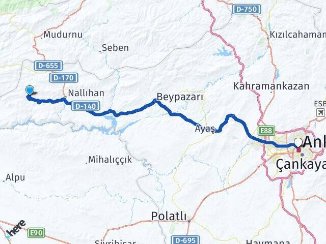 Cendere Ankara Tren Garı Arası Kaç Km - Yol Tarifi
