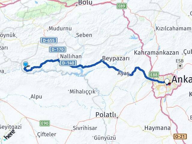Kuzucular Ankara AŞTİ Otogarı Arası Kaç Km - Yol Tarifi