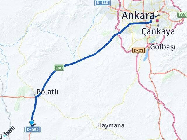 Karahamzalı Ankara Tren Garı Arası Kaç Km - Yol Tarifi