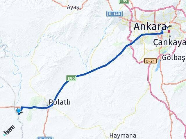 Karailyas Ankara Tren Garı Arası Kaç Km - Yol Tarifi