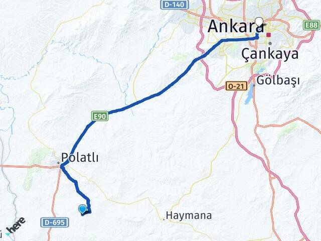 Karakaya Gazi Üniversitesi Arası Kaç Km - Yol Tarifi