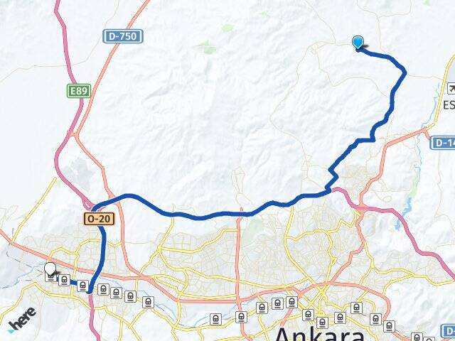 Karşıyaka Sincan YHT Garı Arası Kaç Km - Yol Tarifi