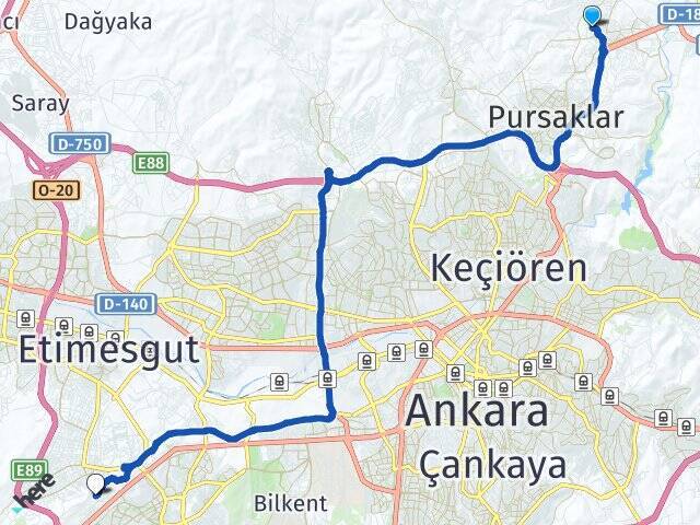 Saray Fatih Başkent Üniversitesi Arası Kaç Km - Yol Tarifi