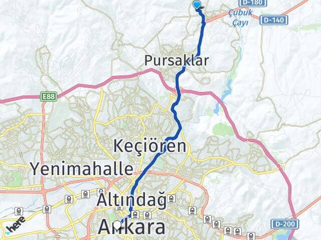 Saray Fatih Hacı Bayram Veli Üniversitesi Arası Kaç Km - Yol Tarifi