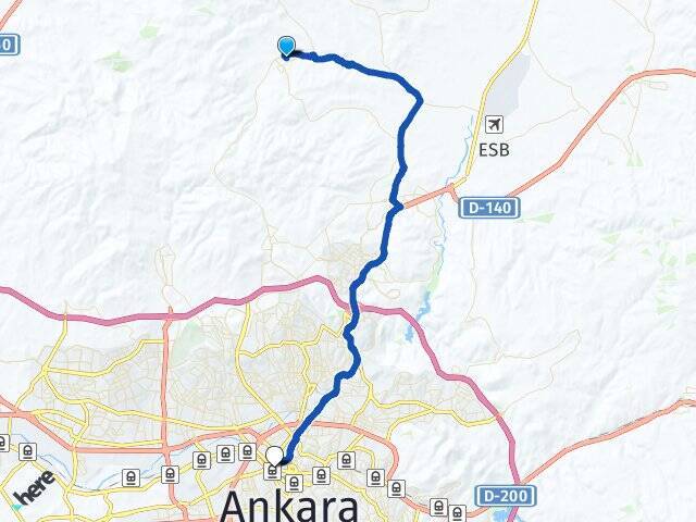 Sirkeli Yeşilyurt Ankara Tren Garı Arası Kaç Km - Yol Tarifi