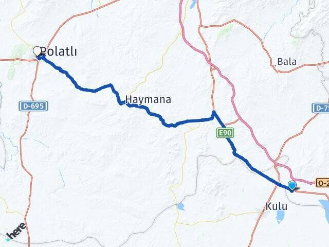 Şekerköy Polatlı YHT Garı Arası Kaç Km - Yol Tarifi