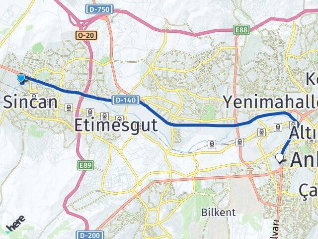 Ahi Evran Ankara AŞTİ Otogarı Arası Kaç Km - Yol Tarifi