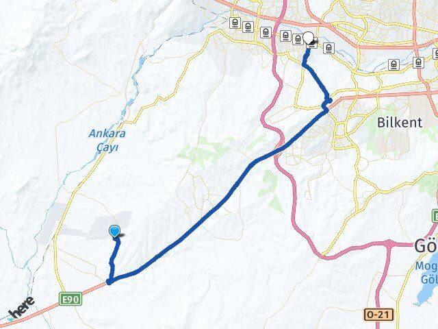 Ankara Sincan Alcı Etimesgut Arası Kaç Km - Yol Haritası