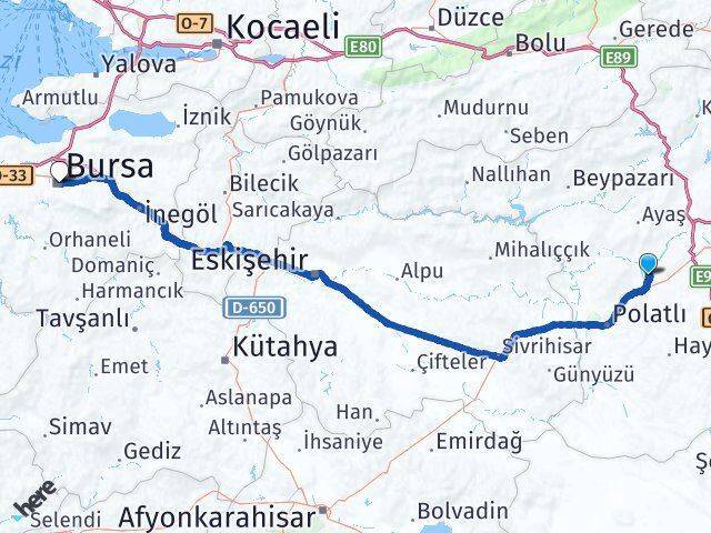 Malıköy Başkent OSB Bursa Arası Kaç Km - Yol Tarifi