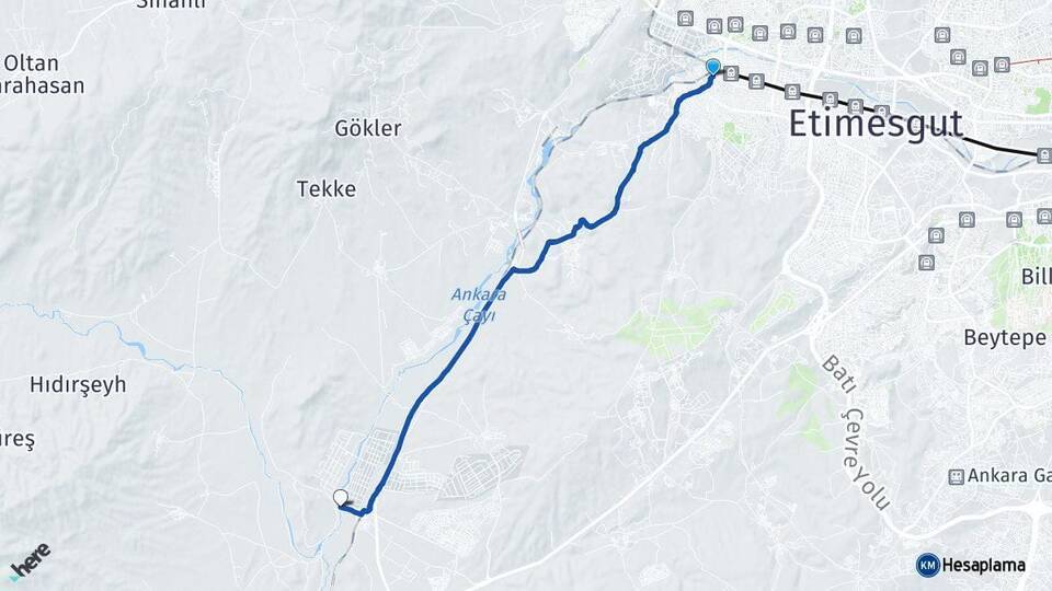 Tandoğan Malıköy Başkent OSB Arası Kaç Km - Yol Tarifi