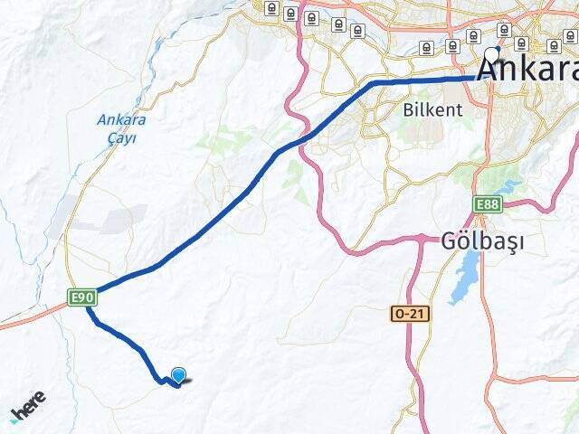 Ücret Ankara AŞTİ Otogarı Arası Kaç Km - Yol Tarifi