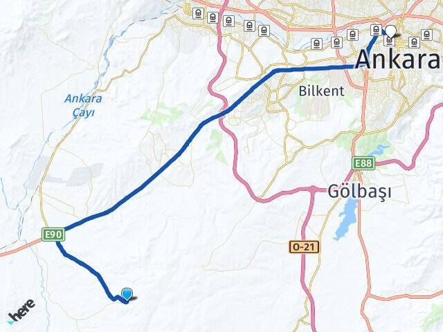 Ücret Ankara Tren Garı Arası Kaç Km - Yol Tarifi