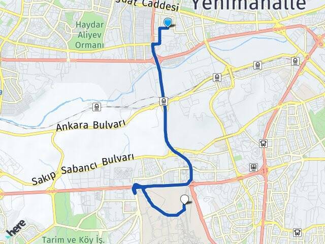 Çamlıca Orta Doğu Teknik Üniversitesi (ODTÜ) Arası Kaç Km - Yol Tarifi
