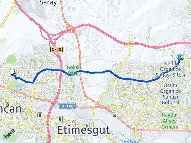 İvedikosb Fatih Arası Kaç Km - Yol Tarifi