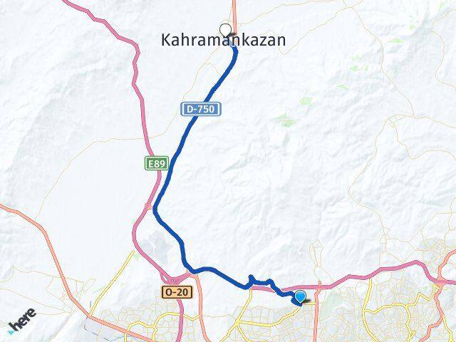 İvedikosb Kahramankazan Arası Kaç Km - Yol Tarifi