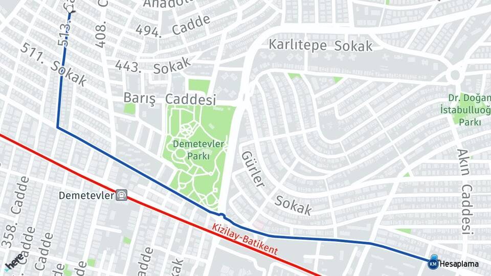 Ankara Yenimahalle Karşıyaka Yenimahalle Arası Kaç Km - Yol Haritası