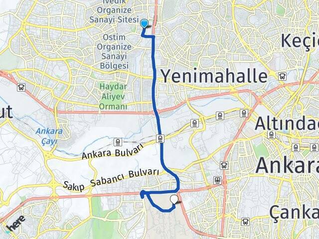 Serhat Orta Doğu Teknik Üniversitesi (ODTÜ) Arası Kaç Km - Yol Tarifi