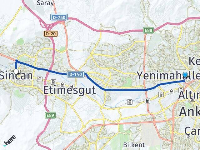 Varlık Sincan Arası Kaç Km - Yol Tarifi
