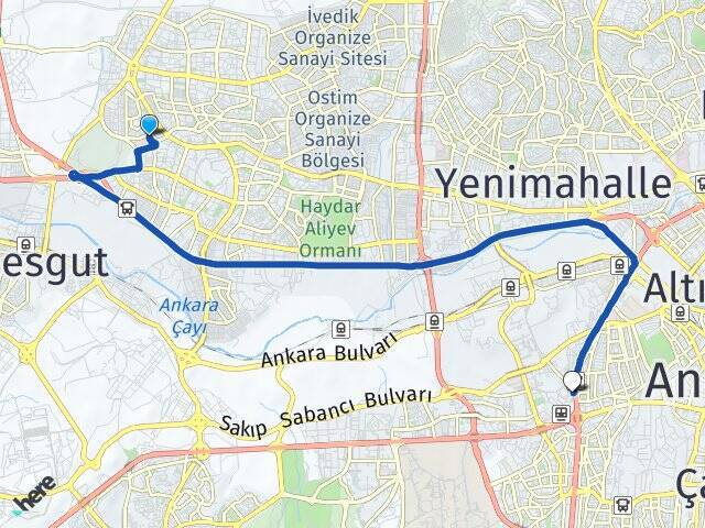 Yeni Batı Ankara AŞTİ Otogarı Arası Kaç Km - Yol Tarifi