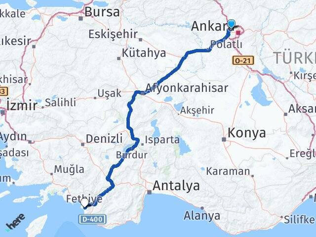 Yeni Batı Ölüdeniz Arası Kaç Km - Yol Tarifi