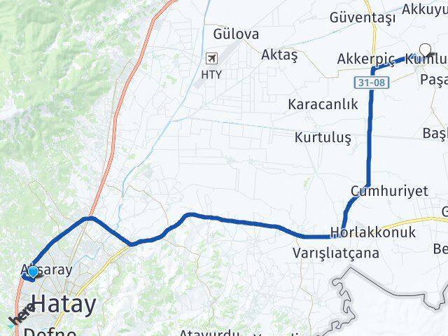 Antakya Otogarı Kumlu Arası Kaç Km - Yol Tarifi