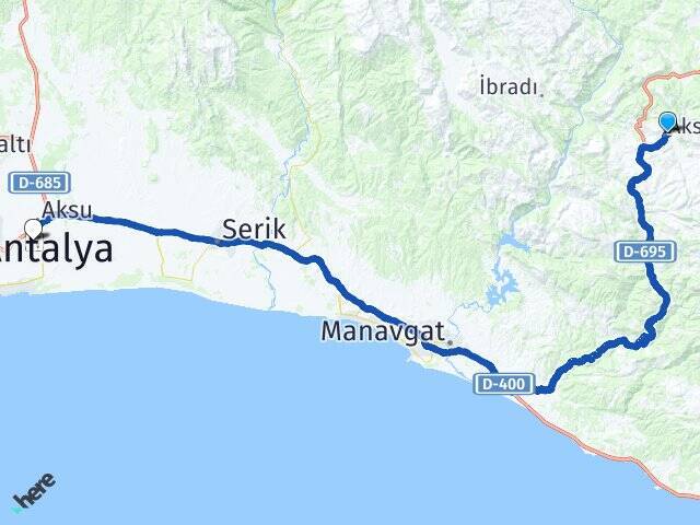 Boğaz Antalya Havalimanı Arası Kaç Km - Yol Tarifi