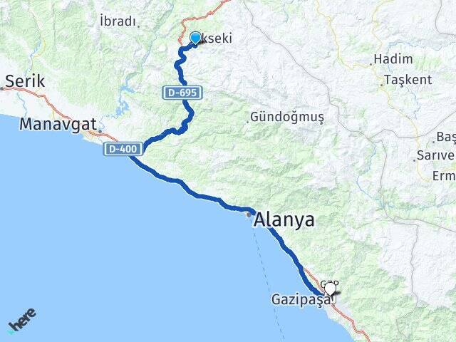 Dutluca Gazipaşa Alanya Havalimanı Arası Kaç Km - Yol Tarifi