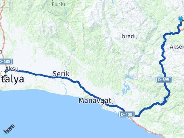Karakışla Antalya Havalimanı Arası Kaç Km - Yol Tarifi