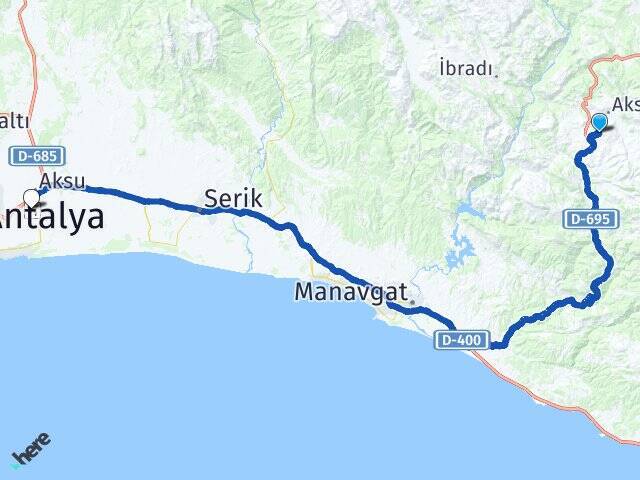 Sarıhacılar Antalya Havalimanı Arası Kaç Km - Yol Tarifi