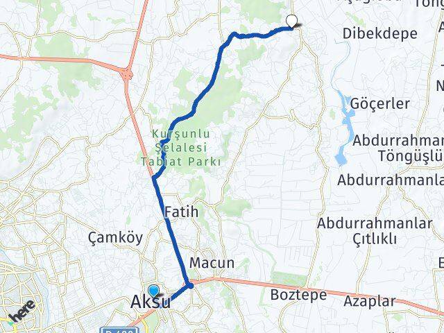 Antalya Aksu Alaylı Aksu Arası Kaç Km - Yol Haritası