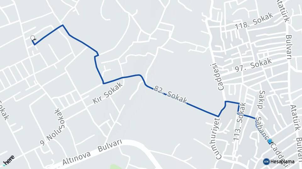 Antalya Aksu Cihadiye Aksu Arası Kaç Km - Yol Haritası