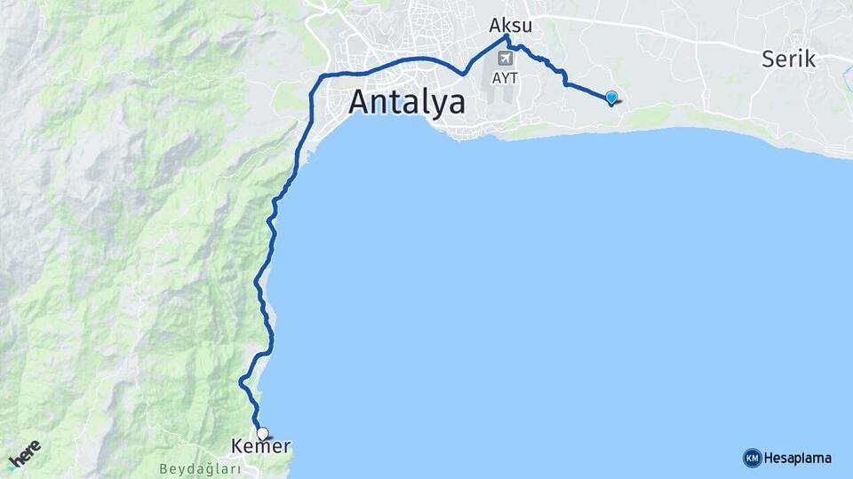 Kundu Kemer Arası Kaç Km - Yol Tarifi