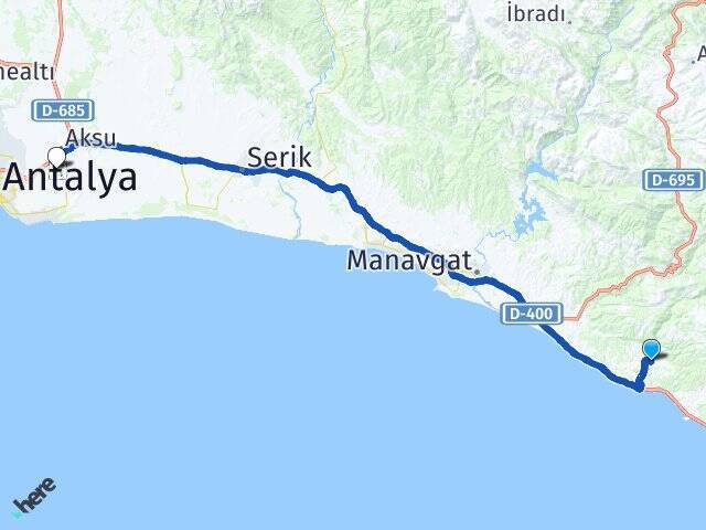 Alara Antalya Havalimanı Arası Kaç Km - Yol Tarifi