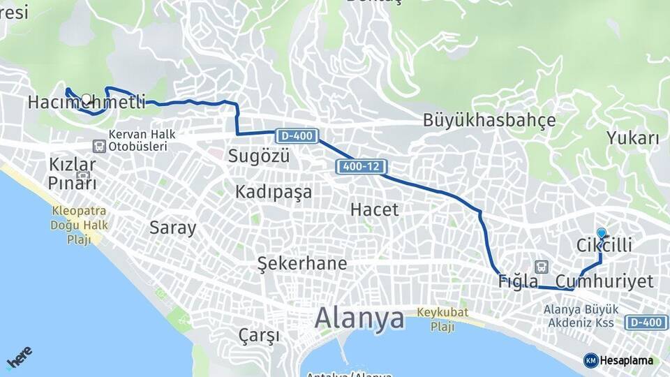 Cikcilli Hacımehmetli Arası Kaç Km - Yol Tarifi