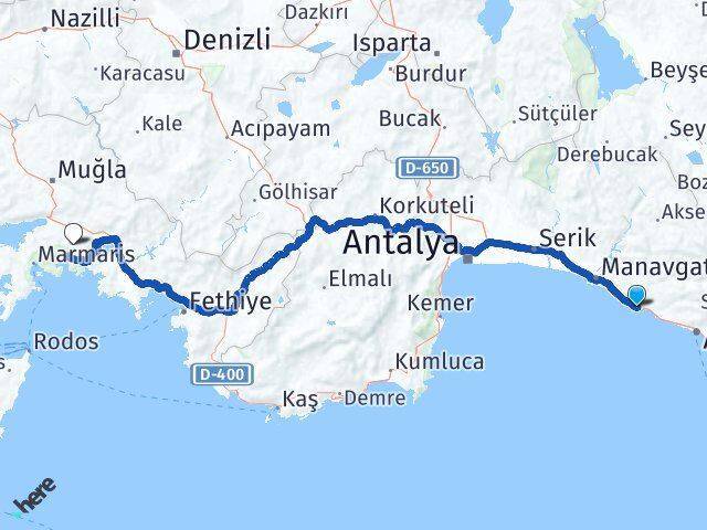 Okurcalar Muğla Arası Kaç Km - Yol Tarifi