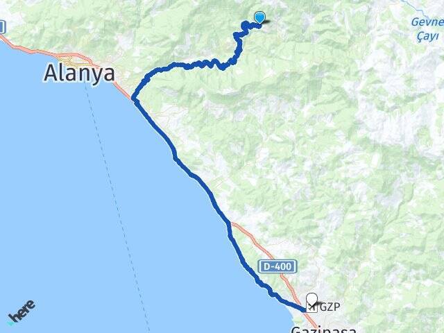 Öteköy Gazipaşa Alanya Havalimanı Arası Kaç Km - Yol Tarifi