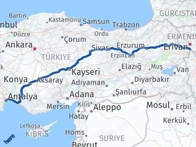 Antalya Aralık Arası Kaç Km - Yol Tarifi