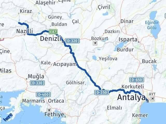 Antalya Beydağ Arası Kaç Km - Yol Tarifi