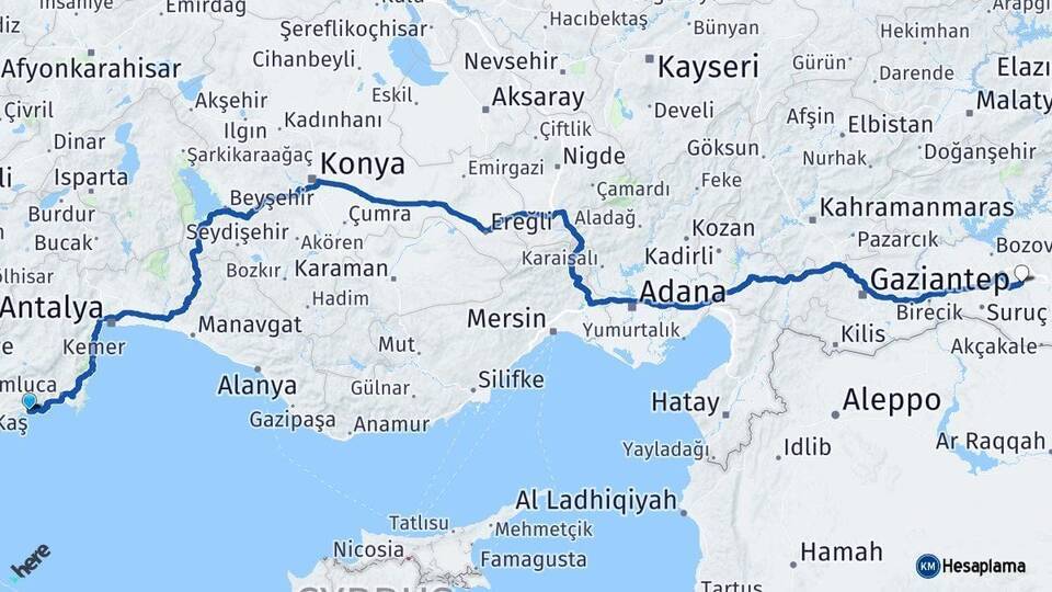 Demre Şanlıurfa Arası Kaç Km - Yol Tarifi