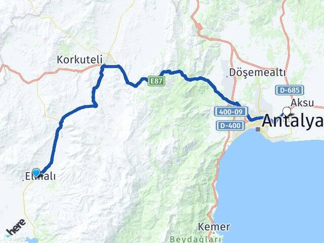 Gökpınar Antalya Havalimanı Arası Kaç Km - Yol Tarifi