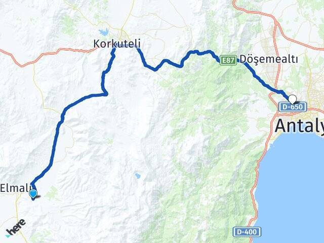 Kocapınar Antalya Otogarı Arası Kaç Km - Yol Tarifi