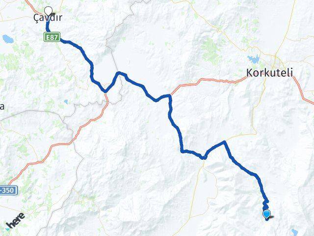 Ovacık Çavdır Arası Kaç Km - Yol Tarifi