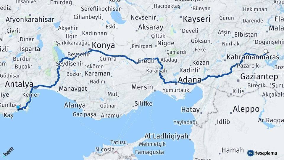 Finike Adıyaman Arası Kaç Km - Yol Tarifi
