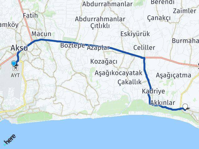 Antalya Havalimanı Belek Arası Kaç Km - Yol Tarifi