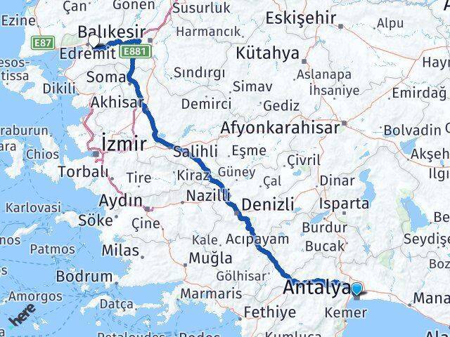 Antalya Havran Arası Kaç Km - Yol Tarifi