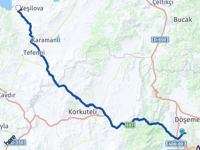 Antalya Hayvanat Bahçesi Yeşilova Arası Kaç Km - Yol Tarifi