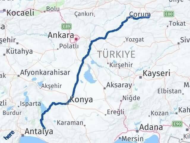 İbradı Amasya Arası Kaç Km - Yol Tarifi